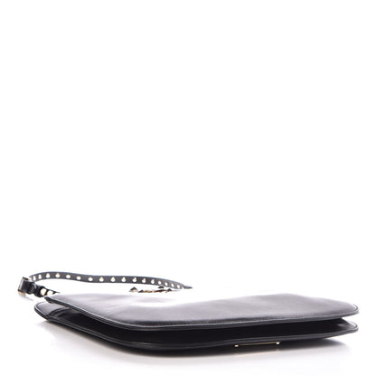 Valentino Garavani Vitello Rockstud Shoulder Satchel Black 4 of 10