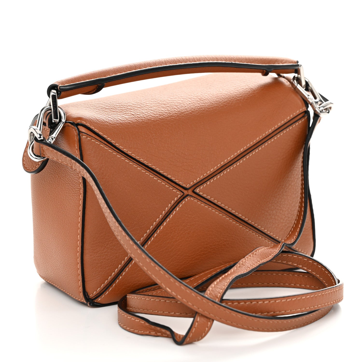 Loewe Calfskin Mini Puzzle Bag Tan 3 of 11