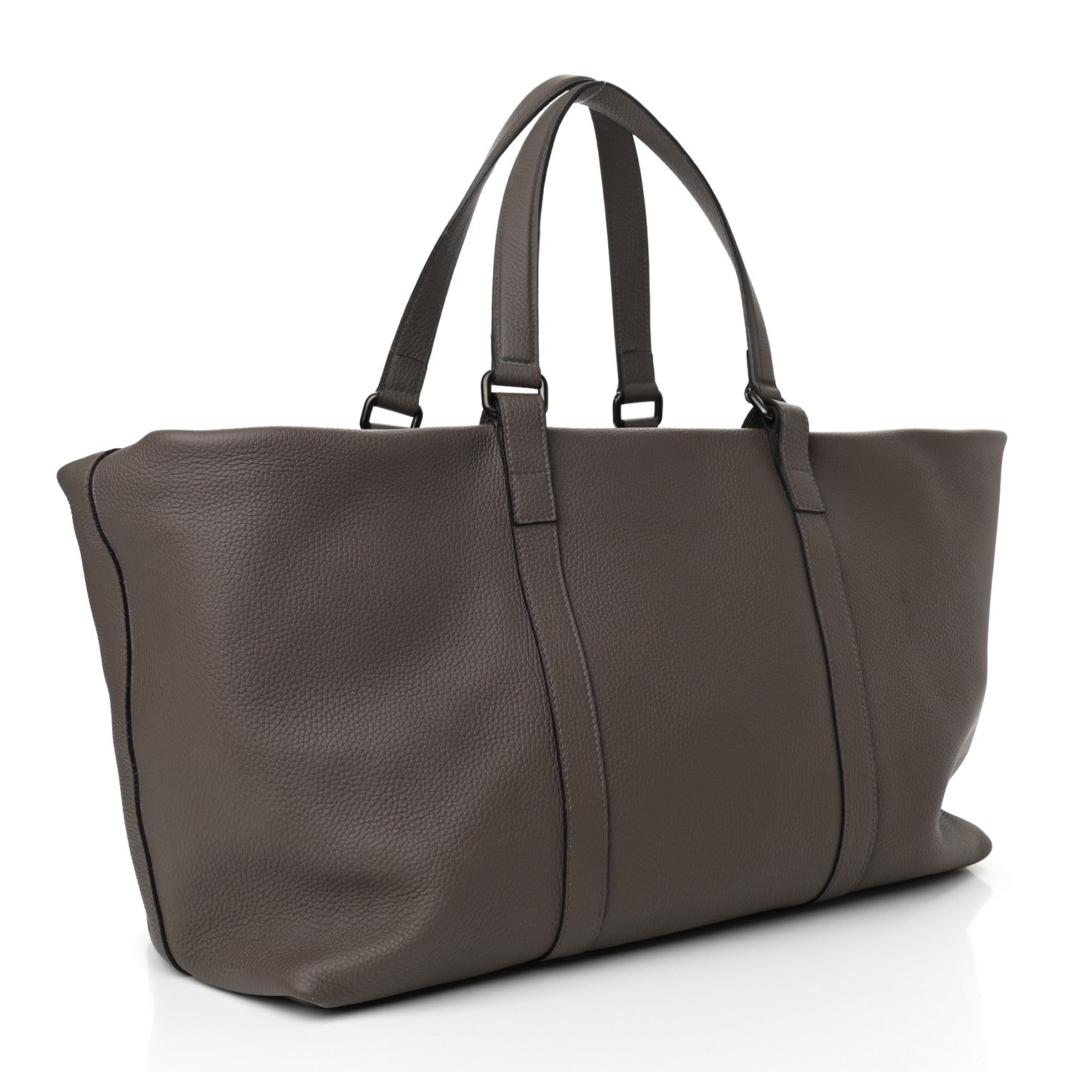 Gucci Pebbled Calfskin Carry On Duffle Grey 3 of 12