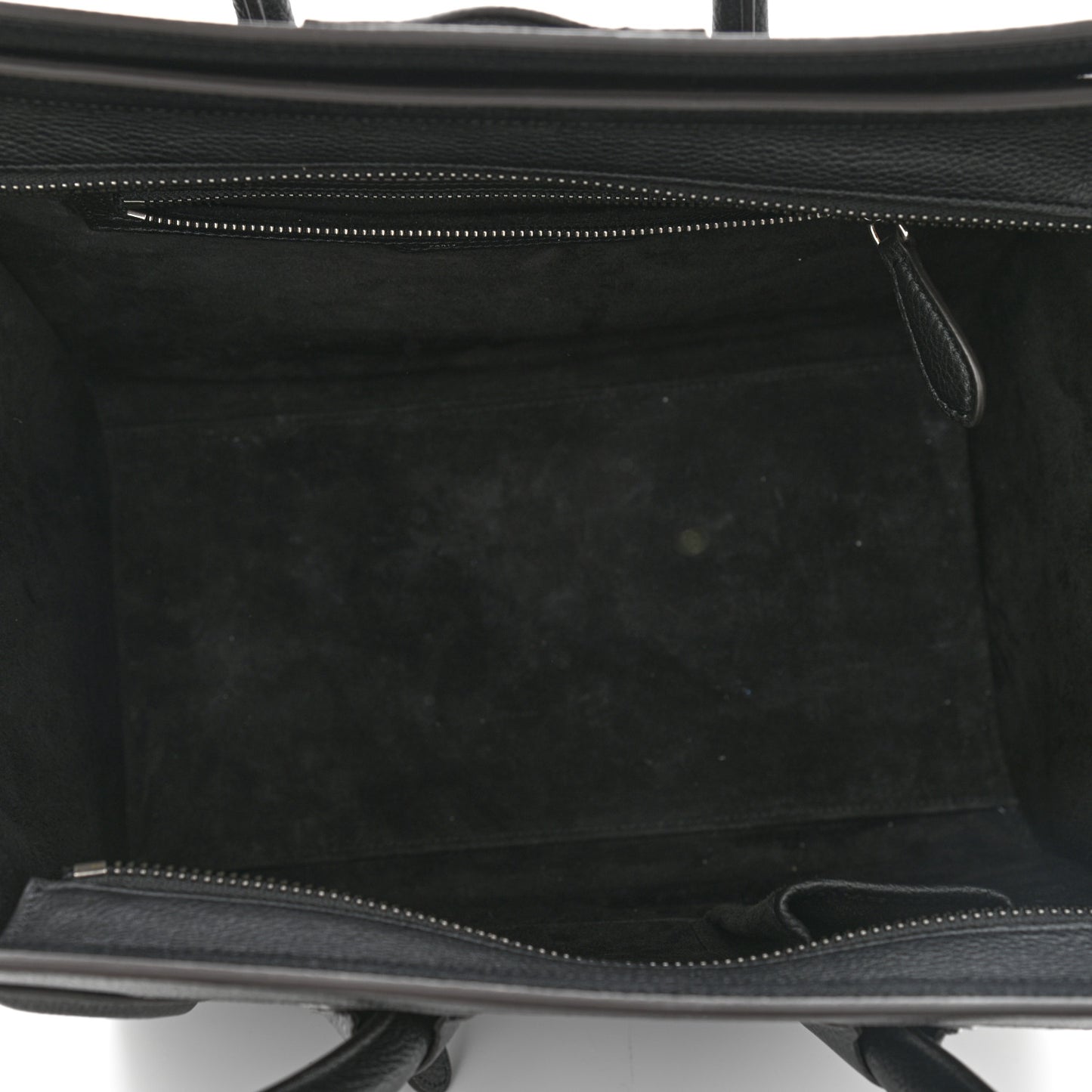 Drummed Calfskin Mini Luggage Black