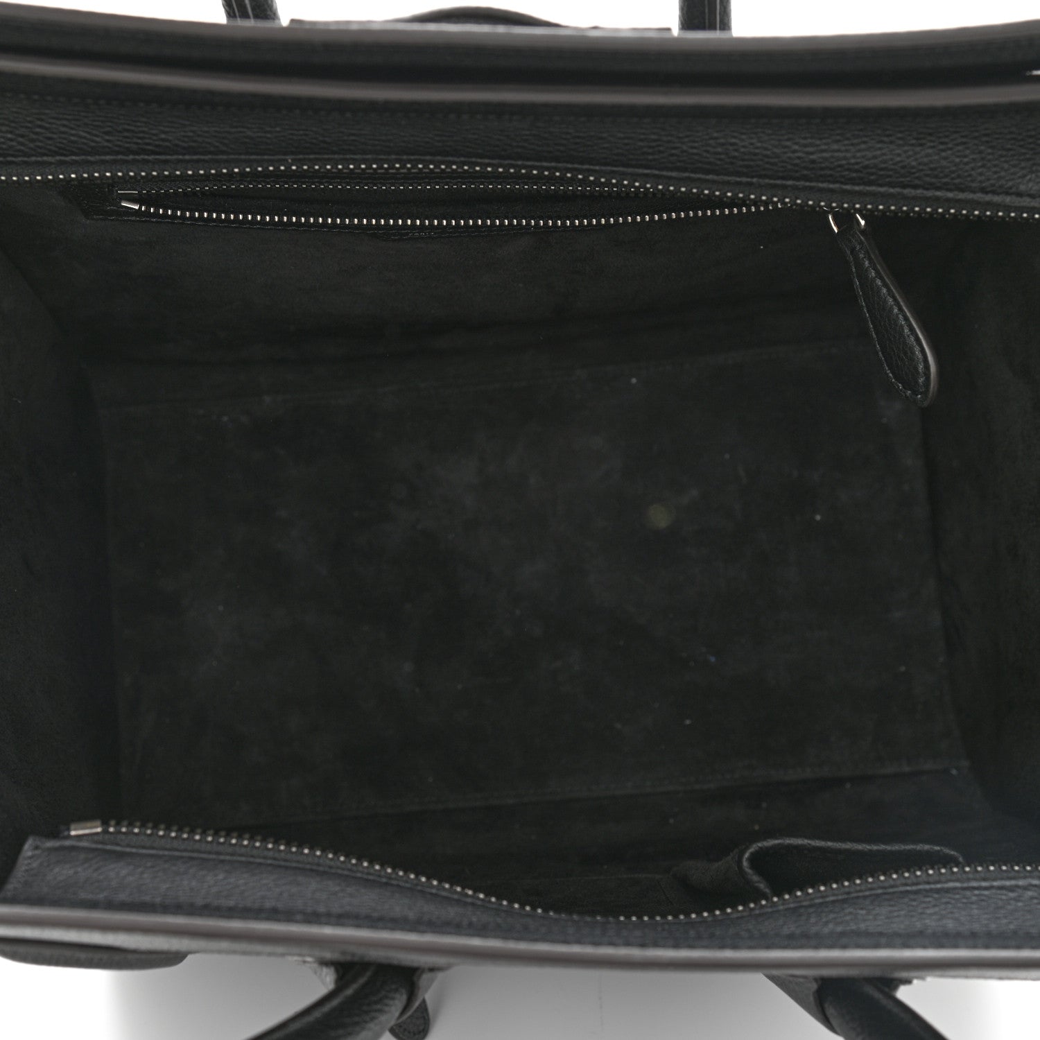 Celine Drummed Calfskin Mini Luggage Black 5 of 10