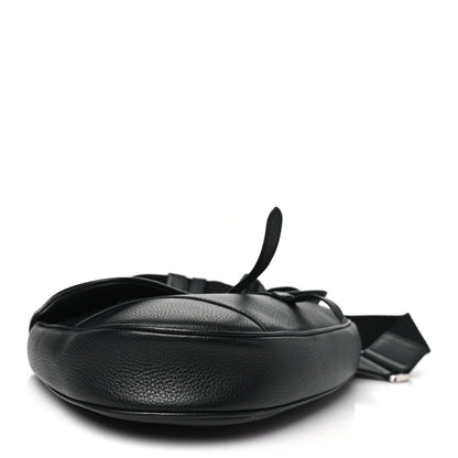 Christian Dior Grained Calfskin Mens Saddle Bag Black 4 of 10
