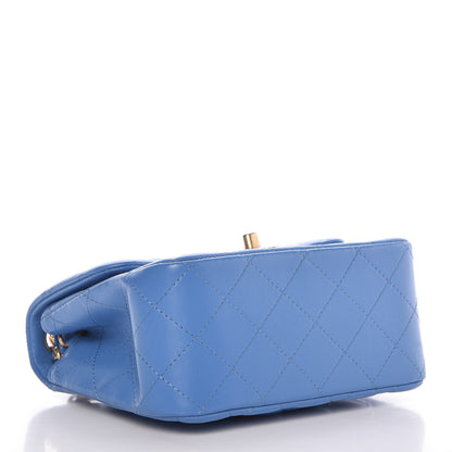 Chanel Lambskin Quilted Mini Square Flap Blue 4 of 10