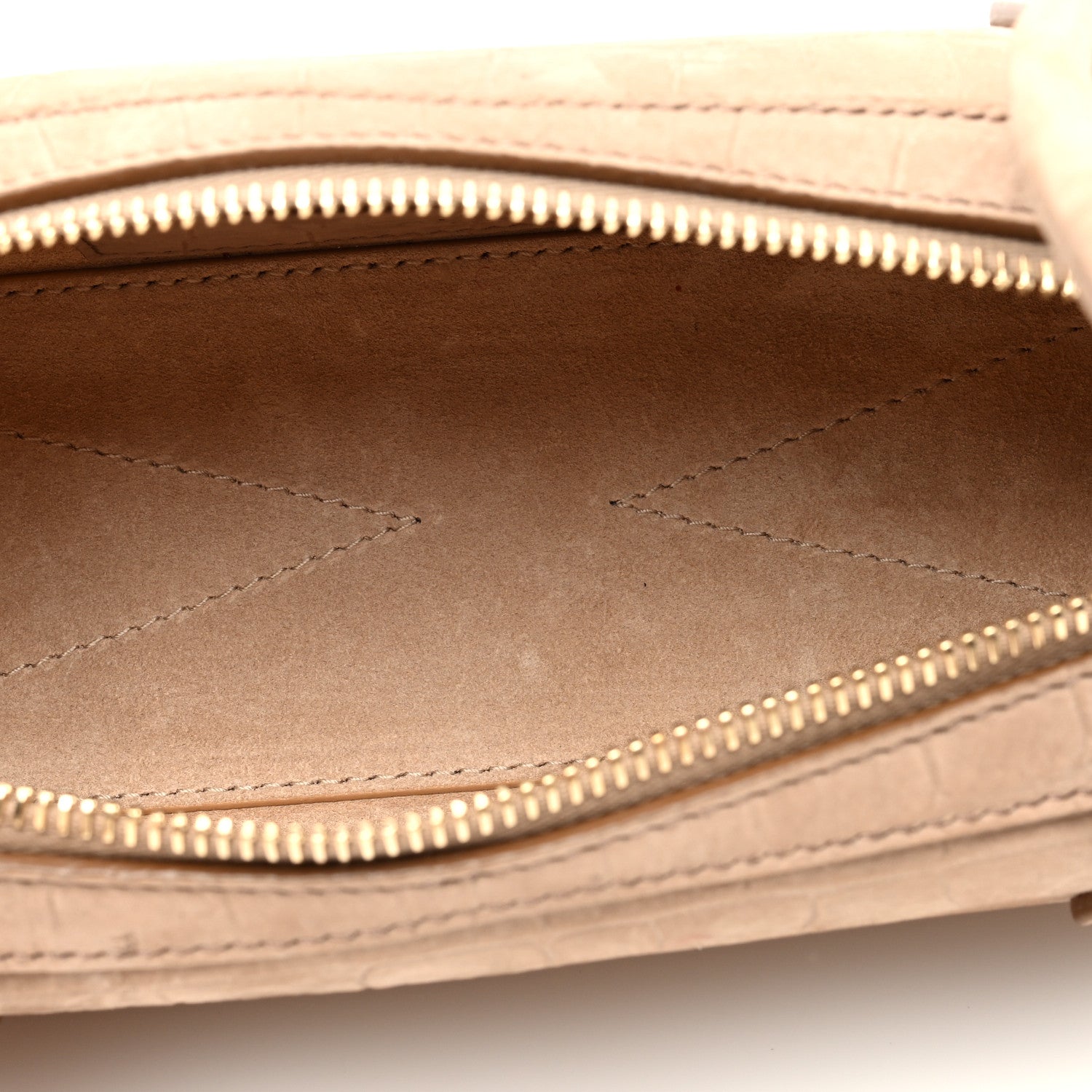 Alaia Nubuck Crocodile Embossed Small Le Teckel Bag Grege 6 of 10