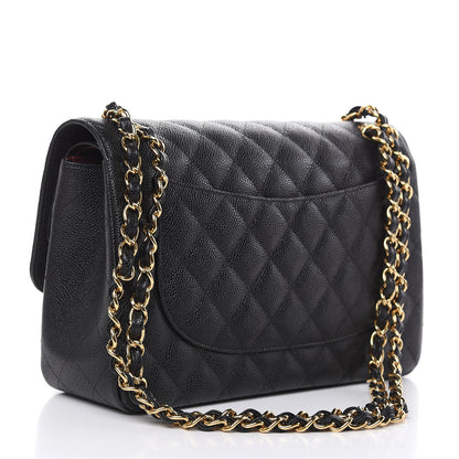 Chanel Caviar Quilted Jumbo Double Flap Black 3 of 9