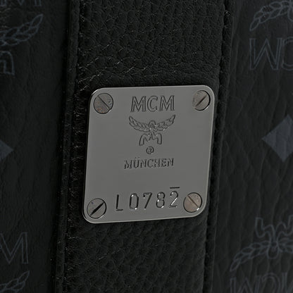 MCM Grained Calfskin Visetos Medium Liz Reversible Shopper Tote Black 12 of 16