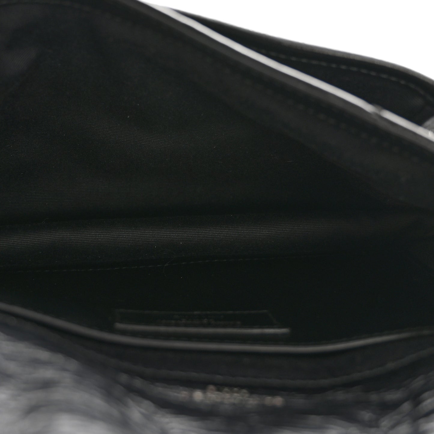 Crinkled Calfskin Matelasse Monogram Baby Niki Chain Satchel Black