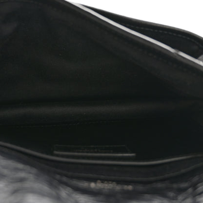 Saint Laurent Crinkled Calfskin Matelasse Monogram Baby Niki Chain Satchel Black 5 of 14