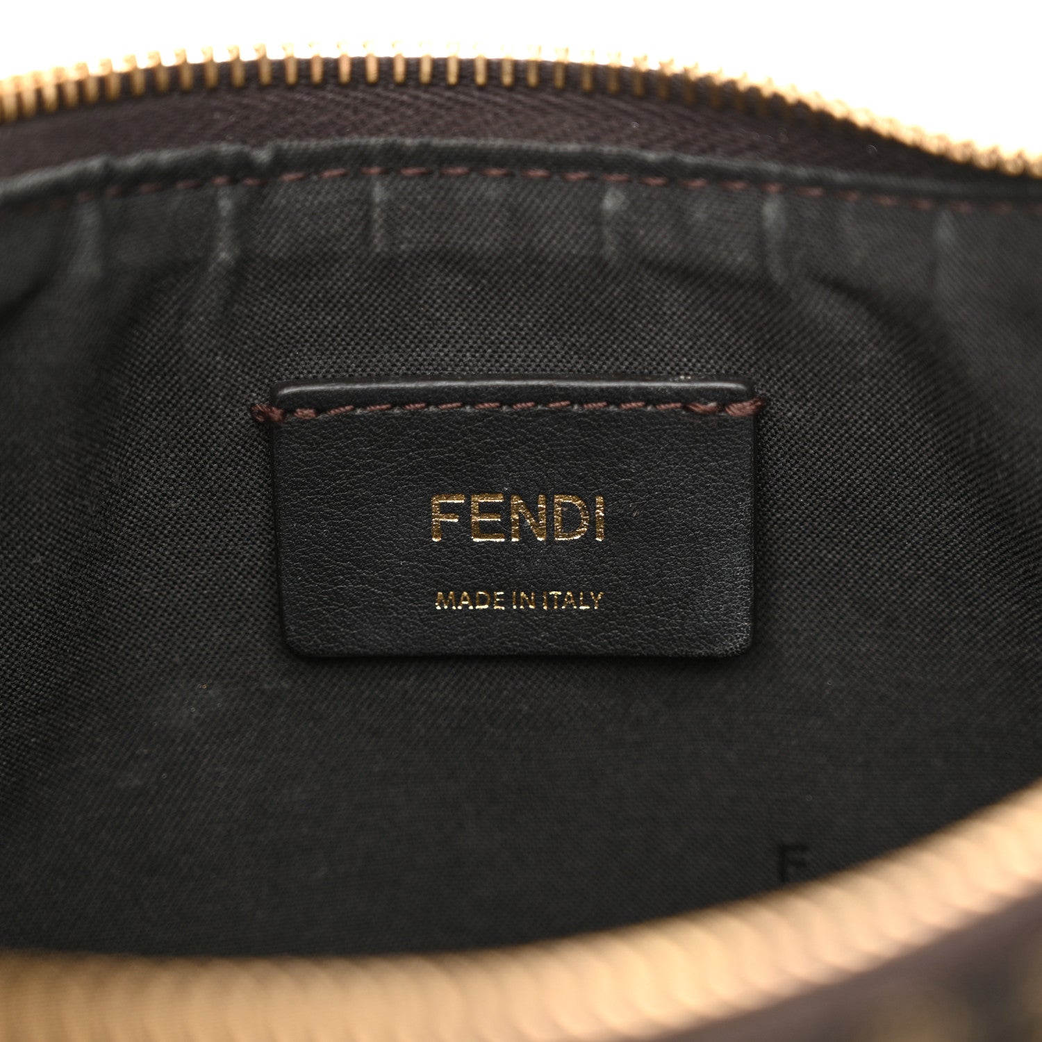 Fendi Fabric Jacquard Vitello Grace FF 1974 Small Fendigraphy Hobo Bag Tobacco Moro Ebano 5 of 10