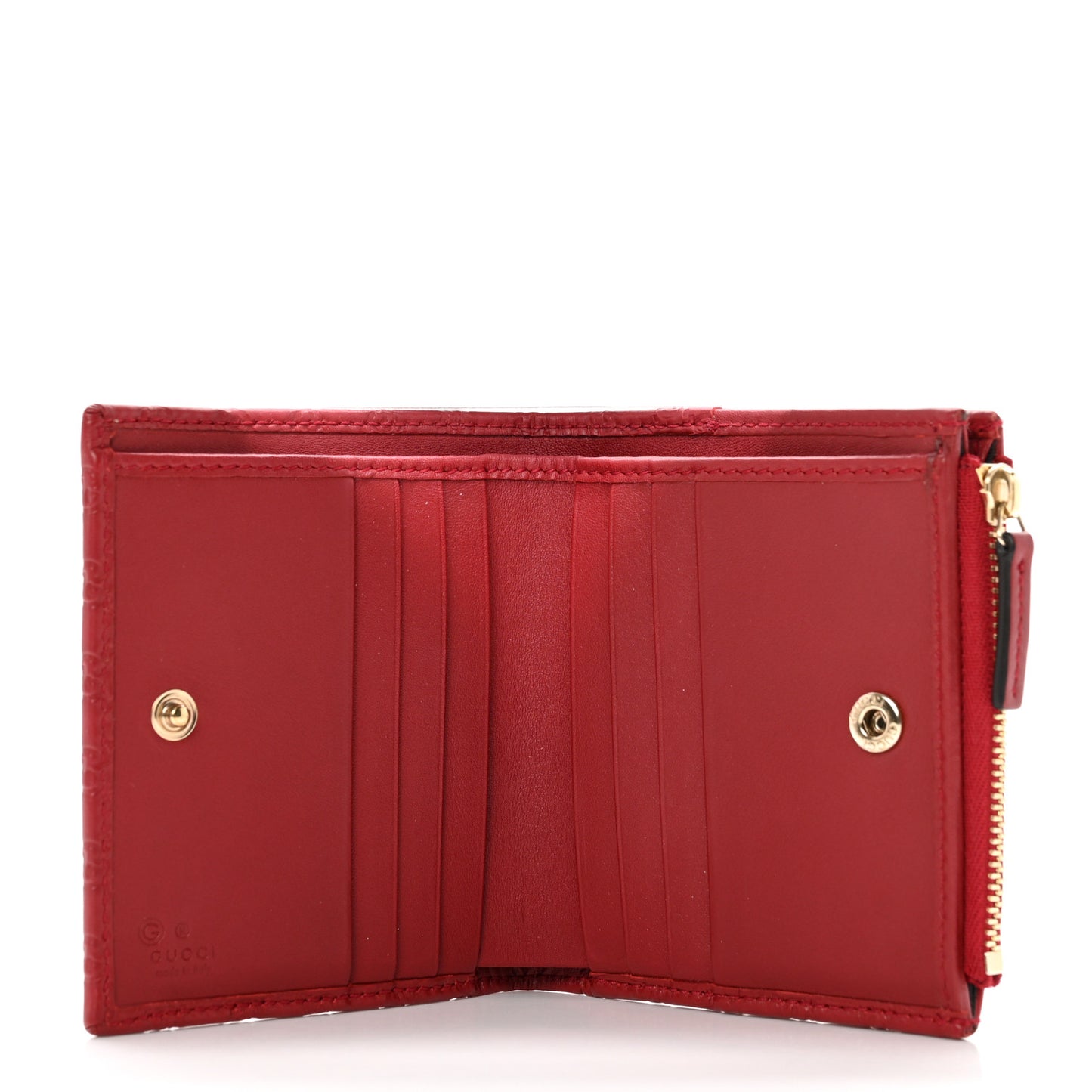 Microguccissima Bi-Fold Wallet Red