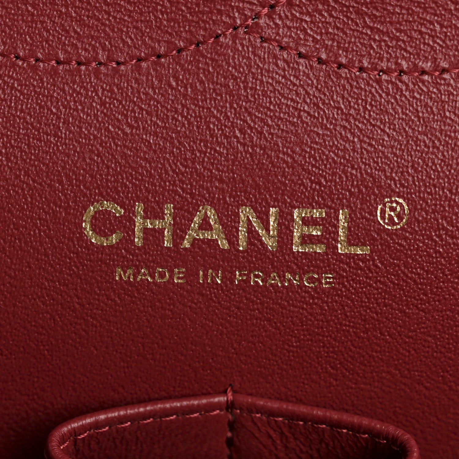 Chanel Lambskin Quilted Jumbo Double Flap Burgundy 6 of 14