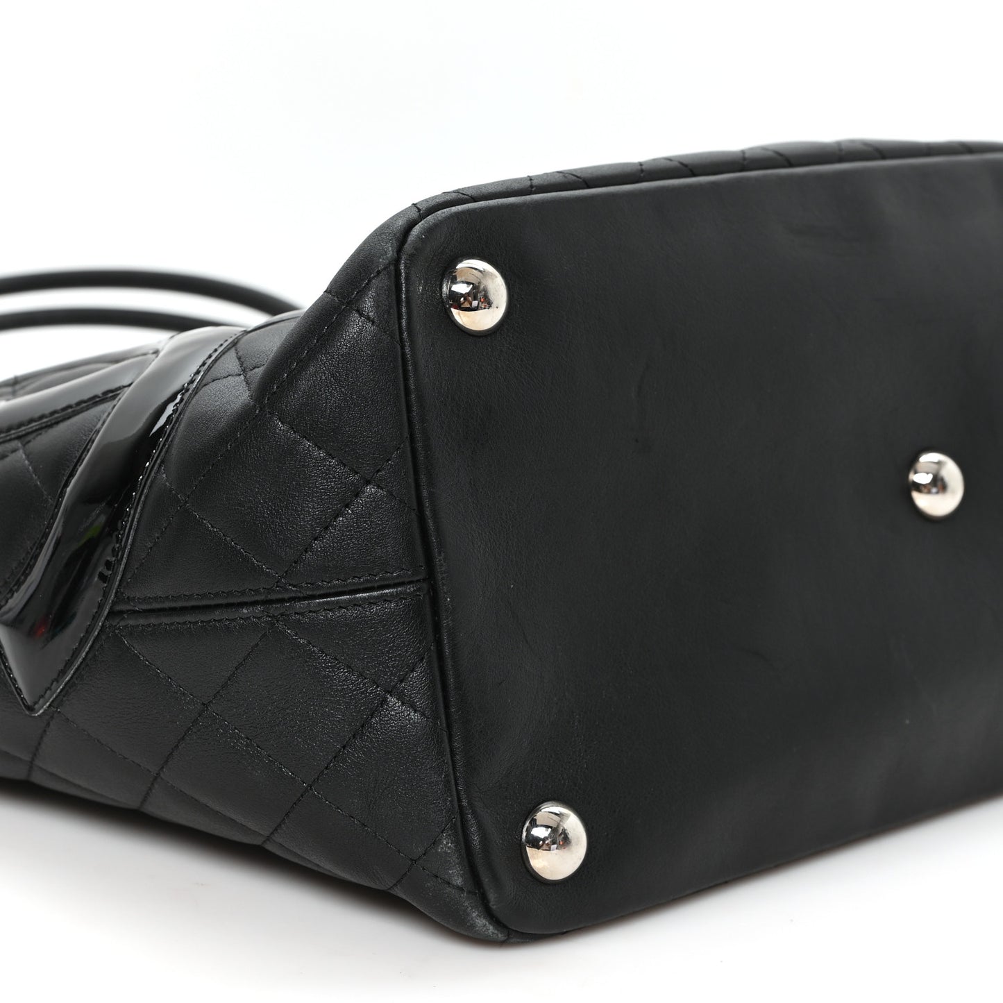 Calfskin Quilted Large Cambon Tote Black