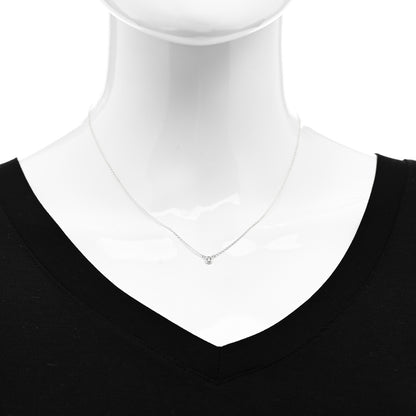 Tiffany Sterling Silver Diamond .05ct Elsa Peretti Diamonds by the Yard Pendant Necklace 2 of 5