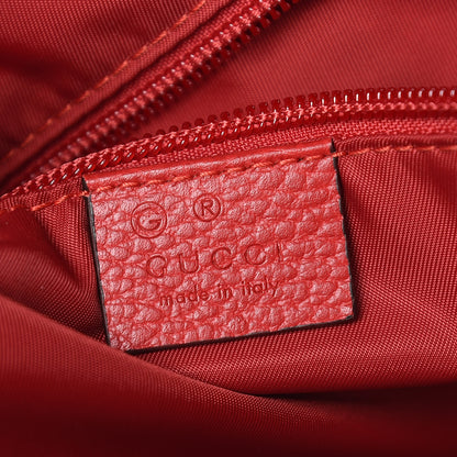 Gucci Nylon Monogram Dollar Calfskin Medium Vertical Tote Vibrant Red 9 of 10