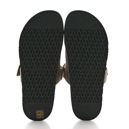 Hermes Suede Goatskin Mens Chypre Sandals 44 Etoupe 5 of 10