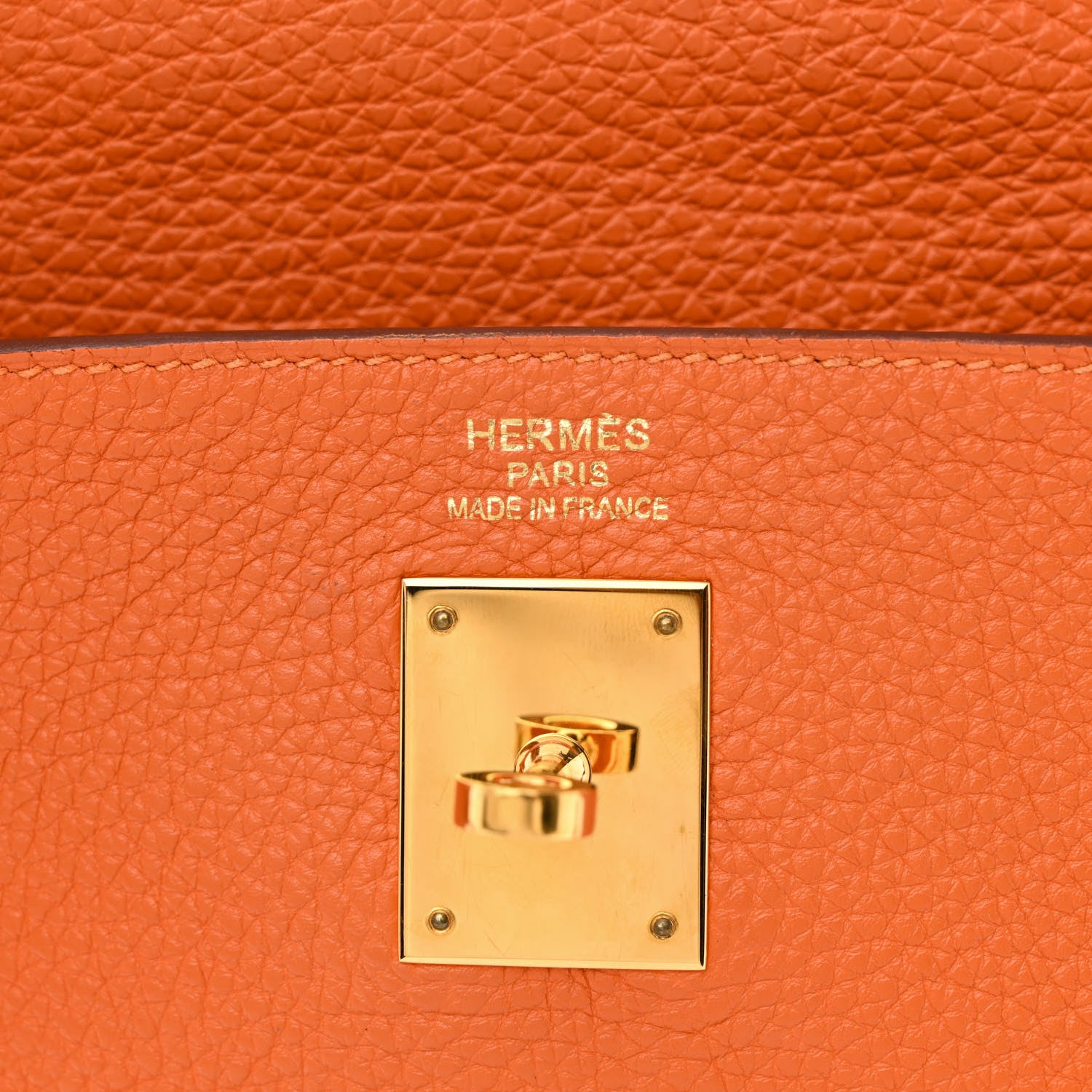 Hermes Togo Kelly Retourne 35 Orange 6 of 13