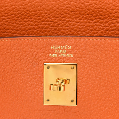 Hermes Togo Kelly Retourne 35 Orange 6 of 13