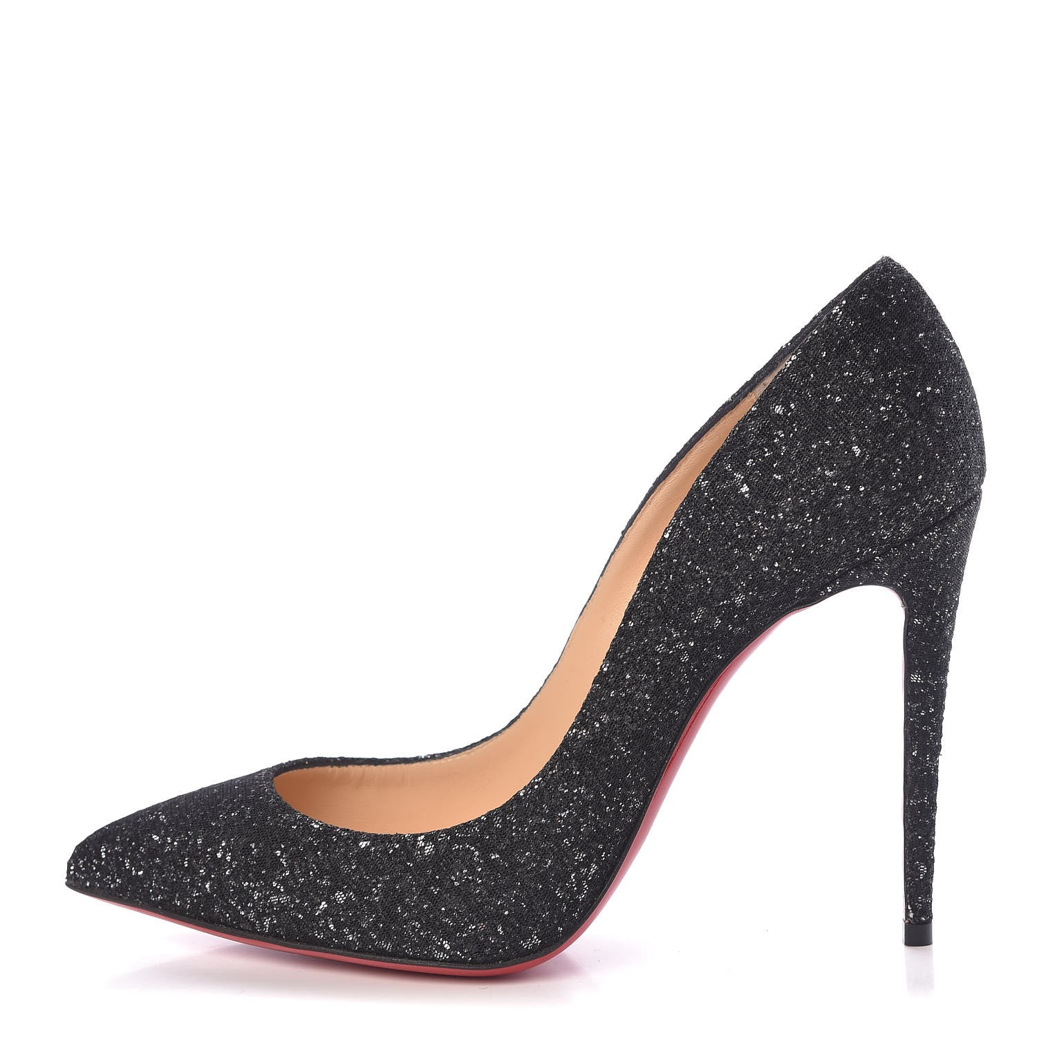 Christian Louboutin Glitter Resille Pigalle Follies 100 Pumps 37.5 Black 1 of 10