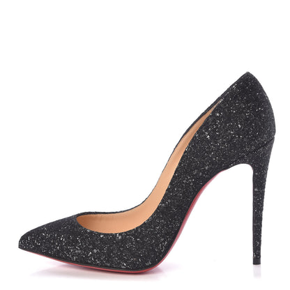 Christian Louboutin Glitter Resille Pigalle Follies 100 Pumps 37.5 Black 1 of 10