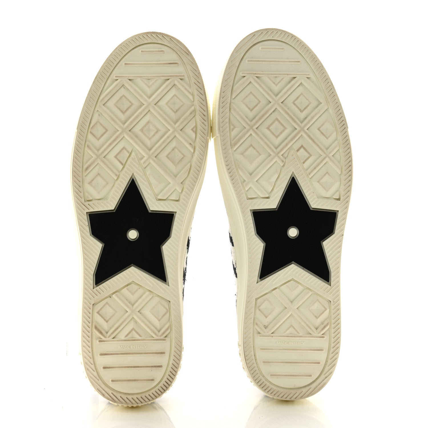 Christian Dior Canvas Macro Houndstooth Embroidered Womens Womens Walk'N'Dior Low Top Sneakers 39.5 White Black 5 of 11