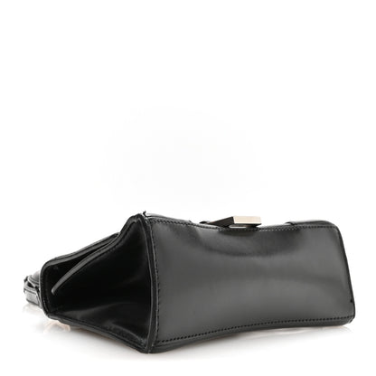 Balenciaga Box Calfskin Graffiti Logo Hourglass Top Handle Bag XS Black Silver 4 of 11