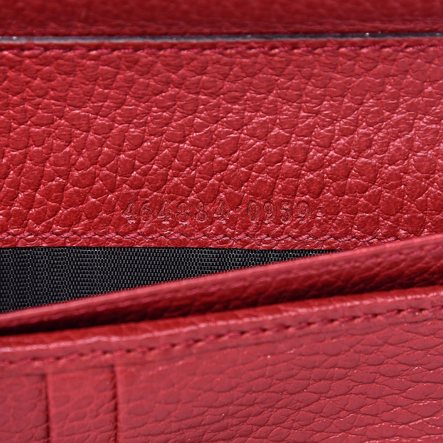 Dollar Calfskin Medium GG Zip Around Wallet Red