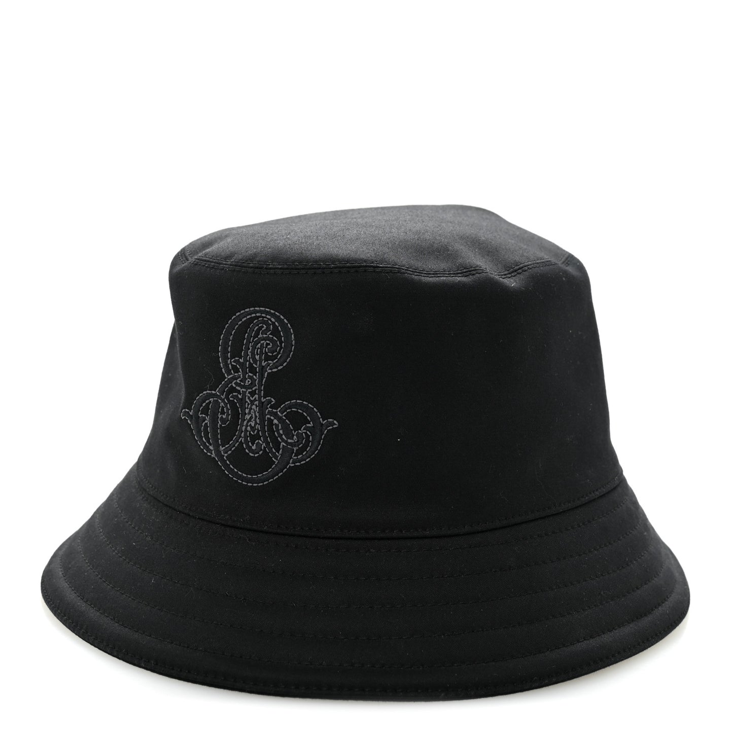 Cotton Embroidered Harper Emile Bucket Hat 59 Black