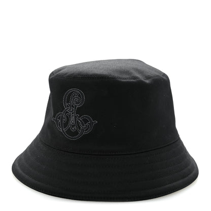 Hermes Cotton Embroidered Harper Emile Bucket Hat 59 Black 1 of 8