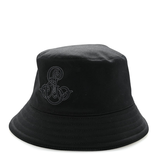 Hermes Cotton Embroidered Harper Emile Bucket Hat 59 Black  display picture 1