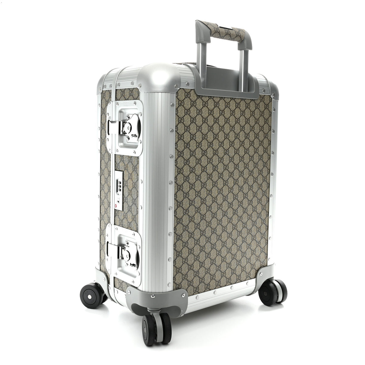 Gucci GG Supreme Monogram Porter Cabin Plus Suitcase Beige Dark Brown Supreme 2 of 11