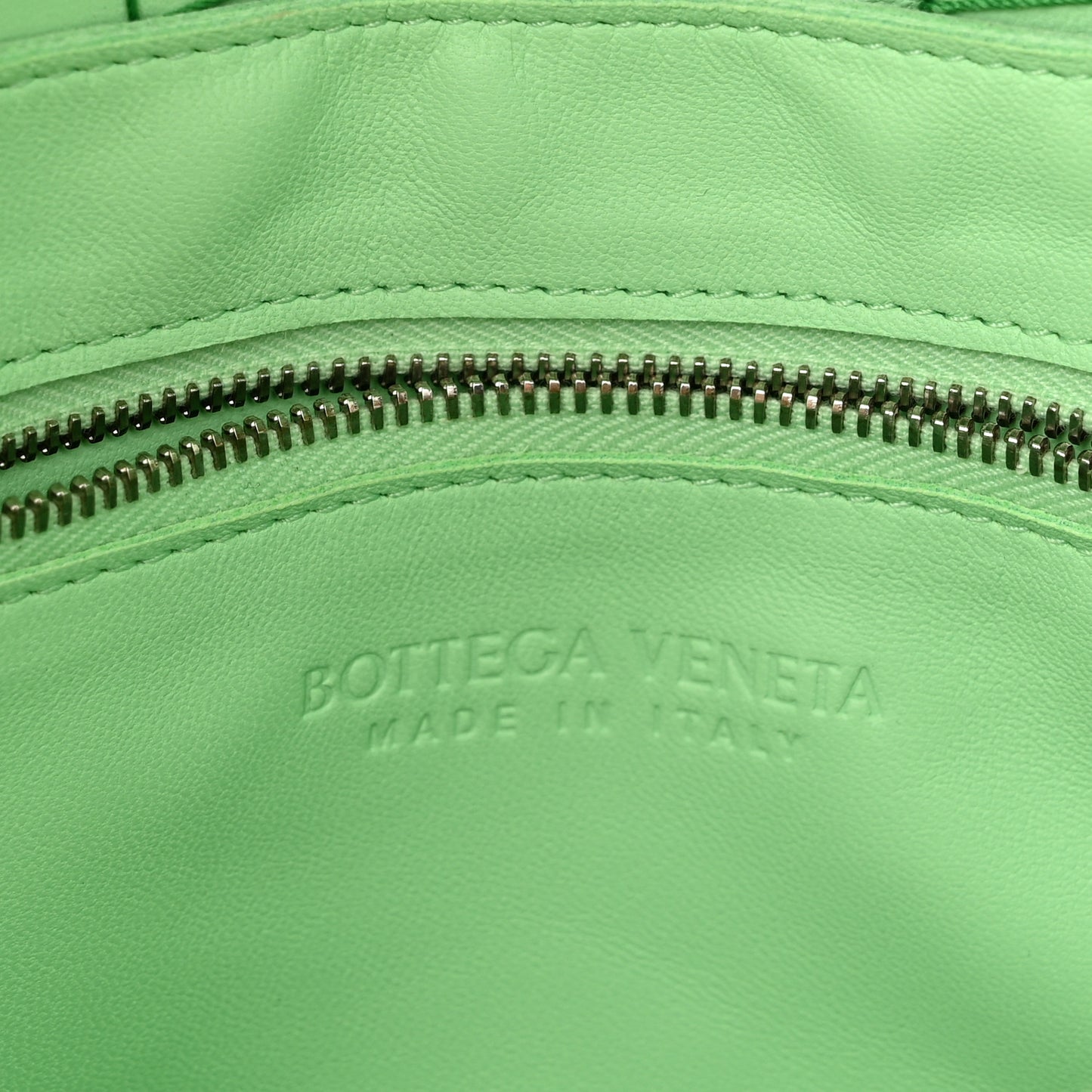 Nappa Maxi Intrecciato Overlock Stitched Cassette Crossbody Bag Parakeet