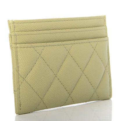 Chanel Caviar Quilted French New Wave Card Holder Light Green 3 of 10