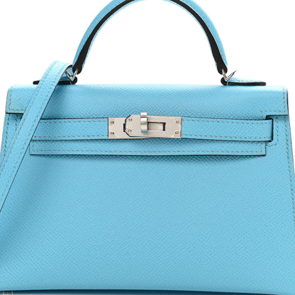 Hermes Epsom Mini Kelly Sellier 20 Celeste 8 of 16