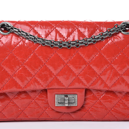 Chanel Patent Distressed Calfskin Quilted 2.55 Reissue 225 Flap Red 7 of 11