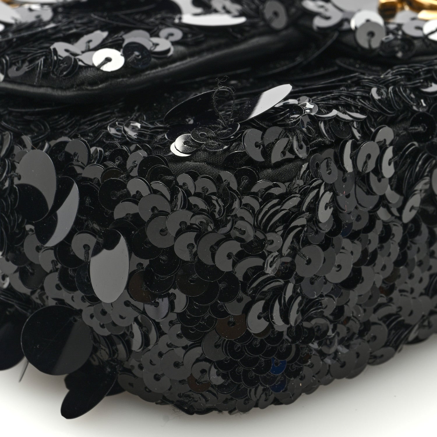 Chanel Sequin Mini Rectangular Flap Black 8 of 9