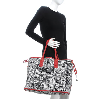 MCM Visetos Large Liz Reversible Shopper Tote Ruby Red 2 of 19