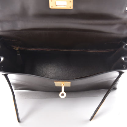 Hermes Box Kelly Retourne 28 Chocolate 7 of 35