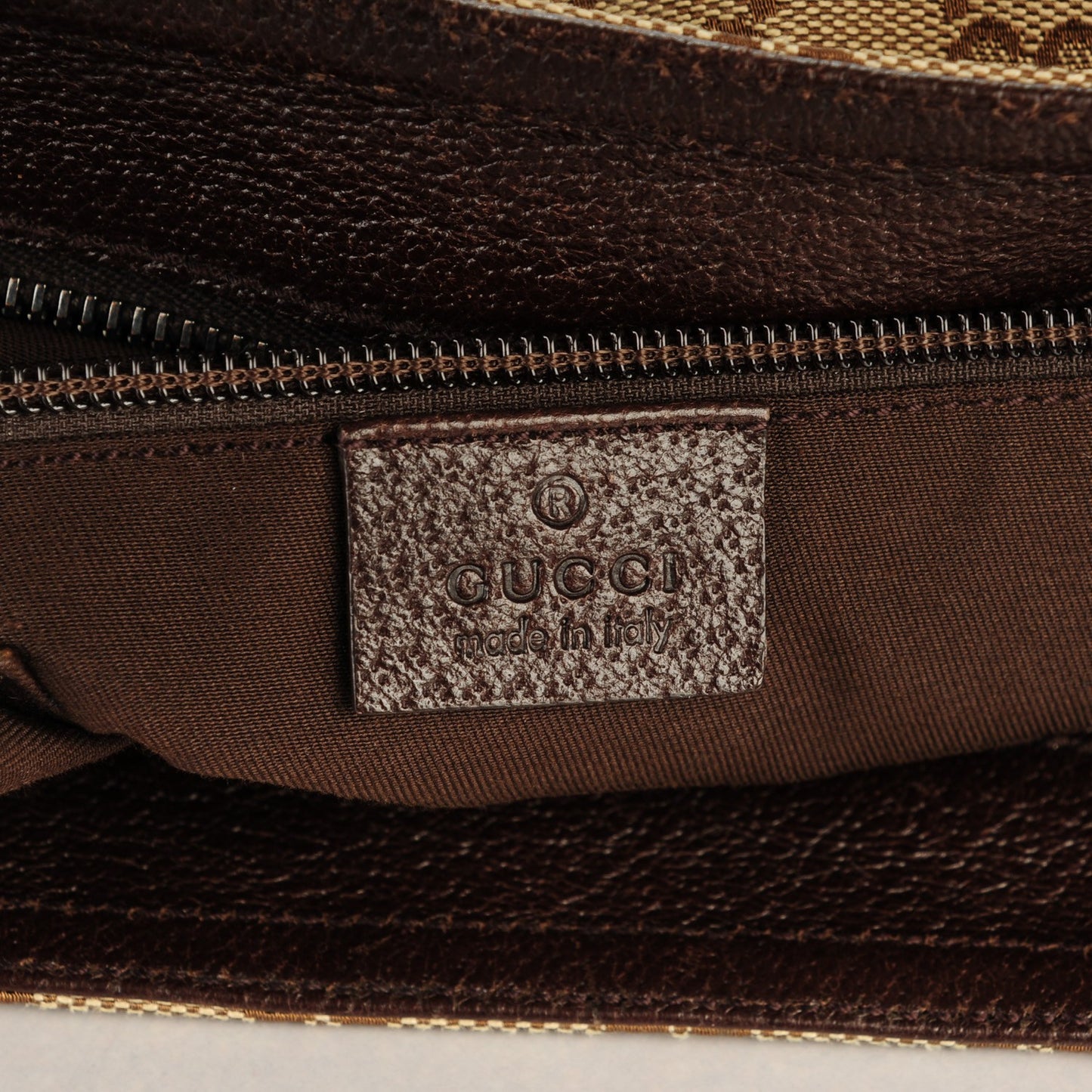Monogram Web Medium Double Pocket Messenger Bag Dark Brown