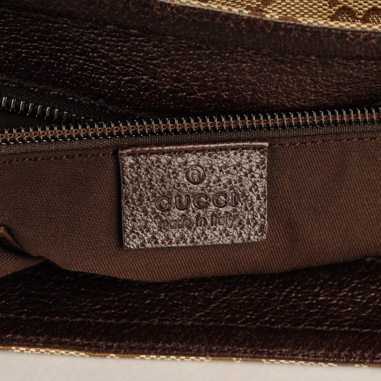 Gucci Monogram Web Medium Double Pocket Messenger Bag Dark Brown 6 of 8
