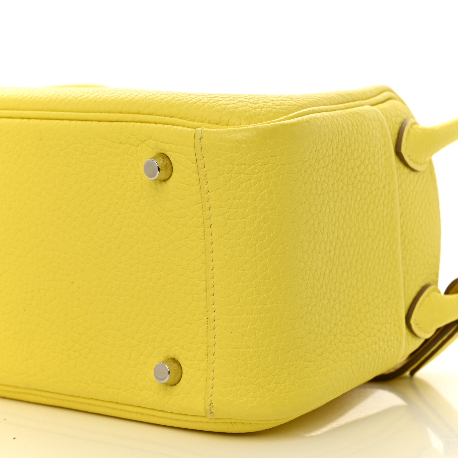 Hermes Taurillon Clemence Mini Lindy 20 Lime 10 of 10