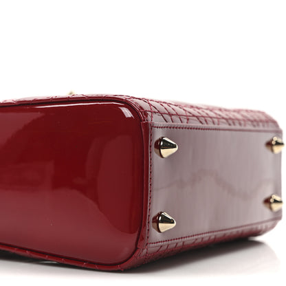 Christian Dior Patent Cannage Small Lady Dior Cherry Red 9 of 10
