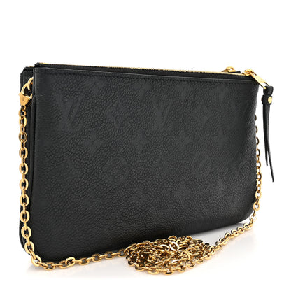 Louis Vuitton Empreinte Double Zip Pochette Black 3 of 10