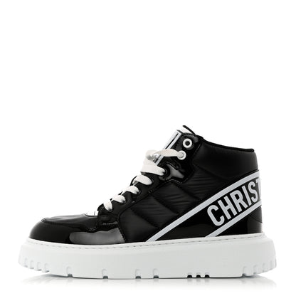 Christian Dior Nylon Fabric Womens D-Player High Top Sneakers 37.5 Black 1 of 8