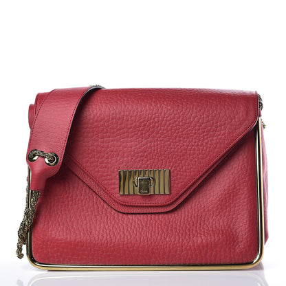 Chloe Grained Calfskin Medium Sally Flap Bag Red 1 of 12