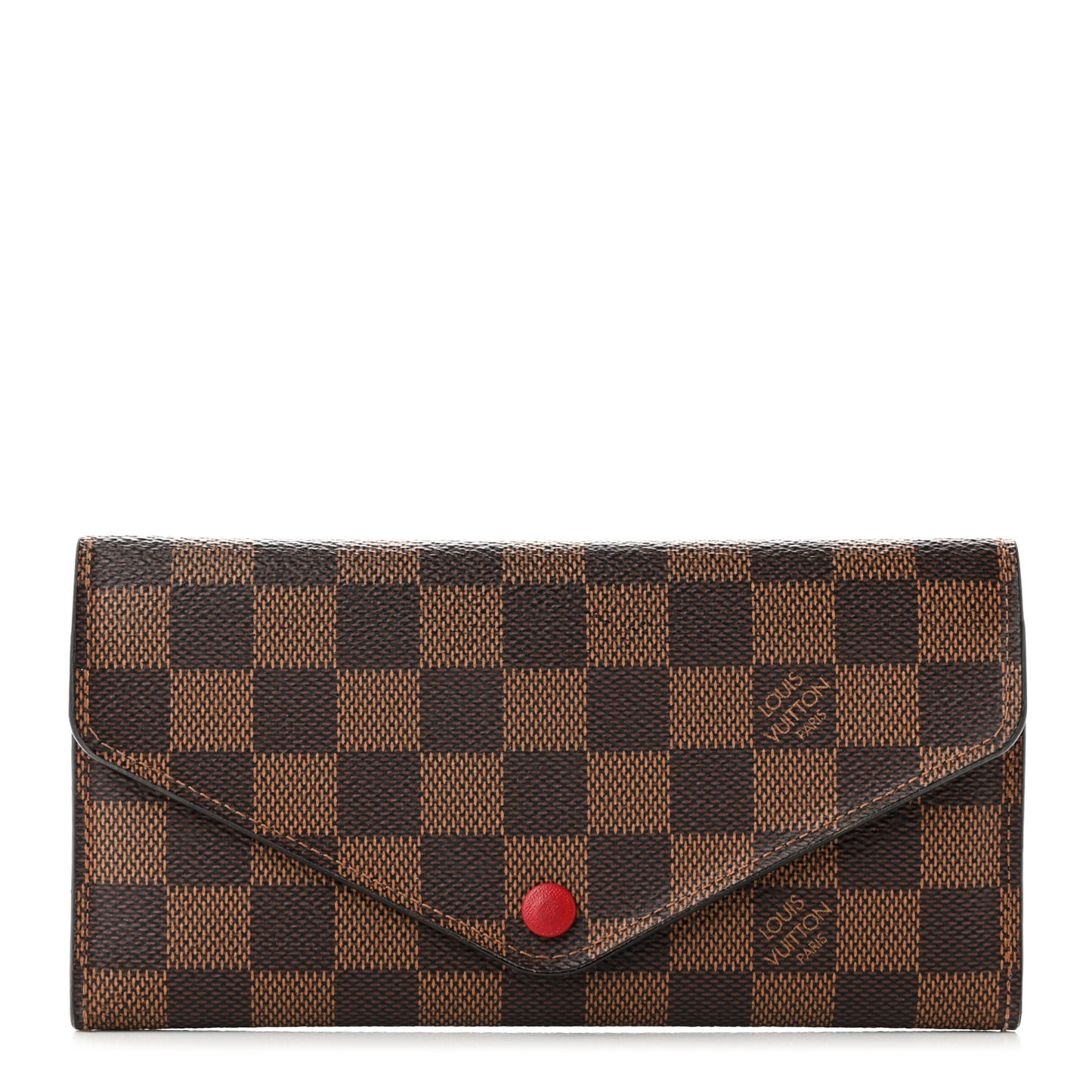 Damier Ebene Josephine Wallet Red