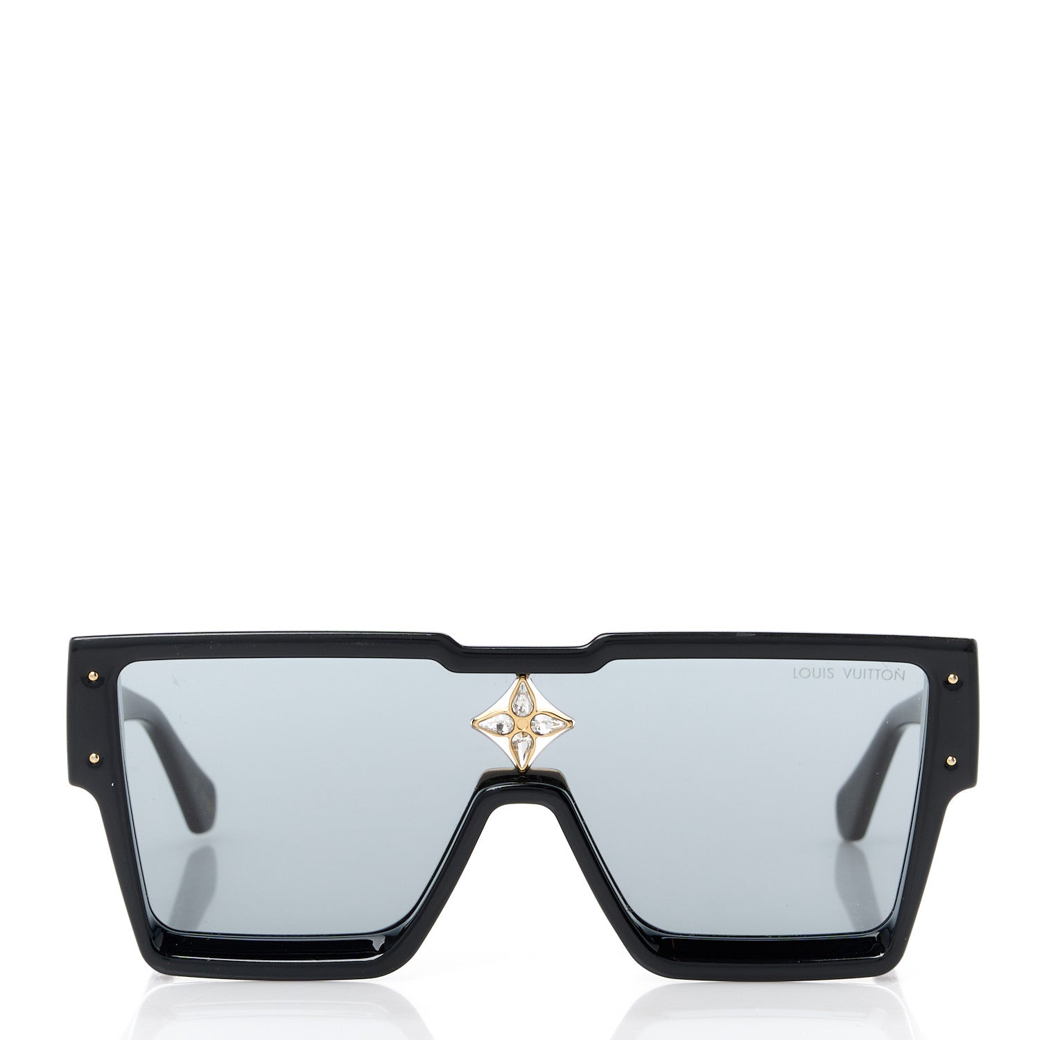 Louis Vuitton Acetate Swarovski Crystal Cyclone Sunglasses Z1578E Black 2 of 8