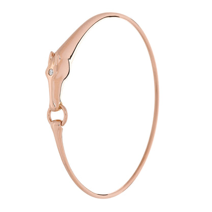 Hermes 18K Rose Gold Diamond TPM Galop Hermes Bracelet LG 1 of 5
