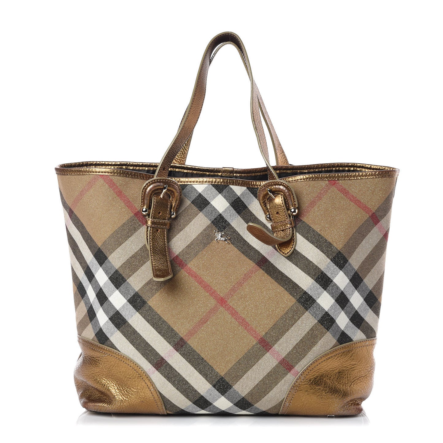 Shimmer Check Byron Tote Gold
