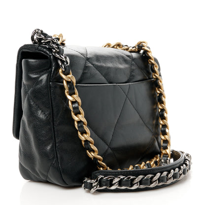 Chanel Goatskin Quilted Medium Chanel 19 Flap Black 3 of 10