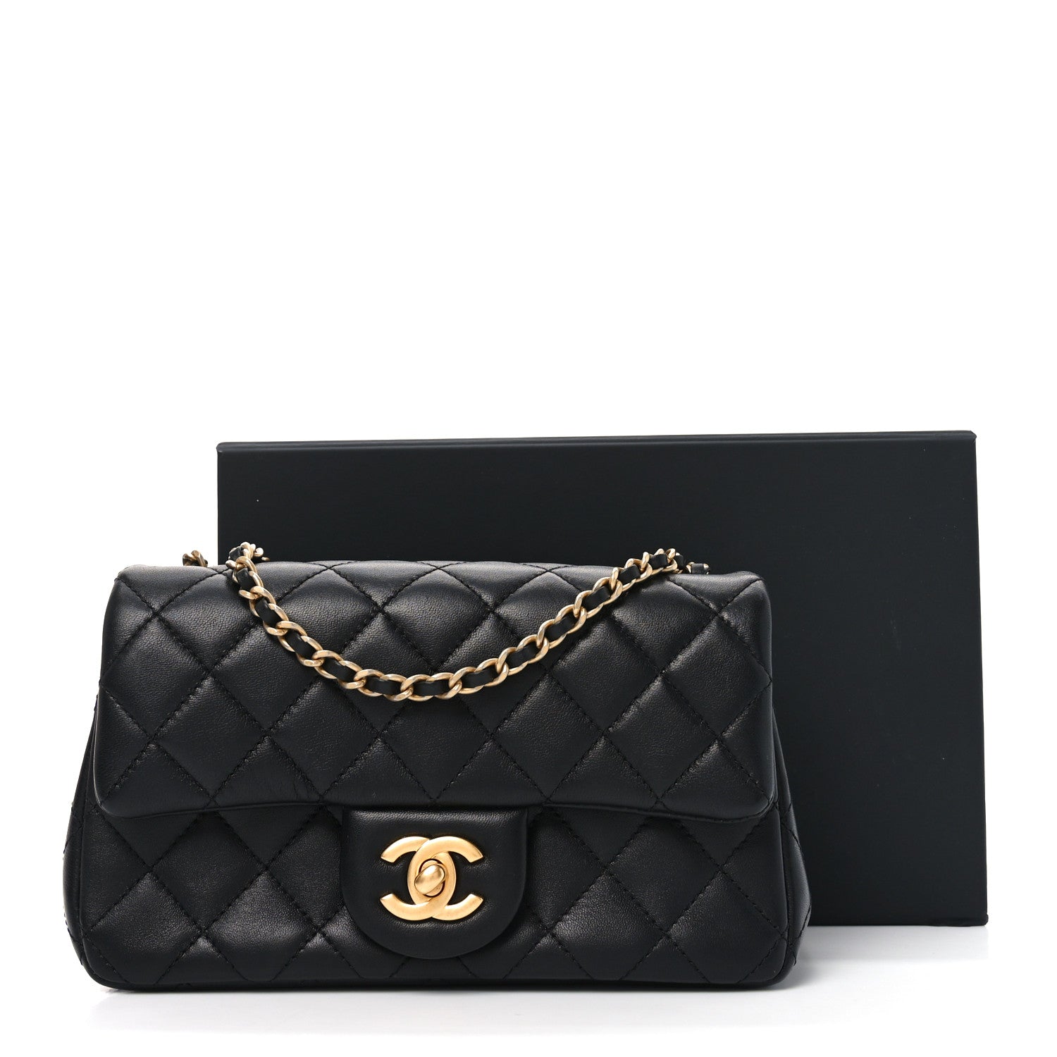 Chanel Lambskin Quilted Mini Rectangular Pearl Crush Flap Black 11 of 11